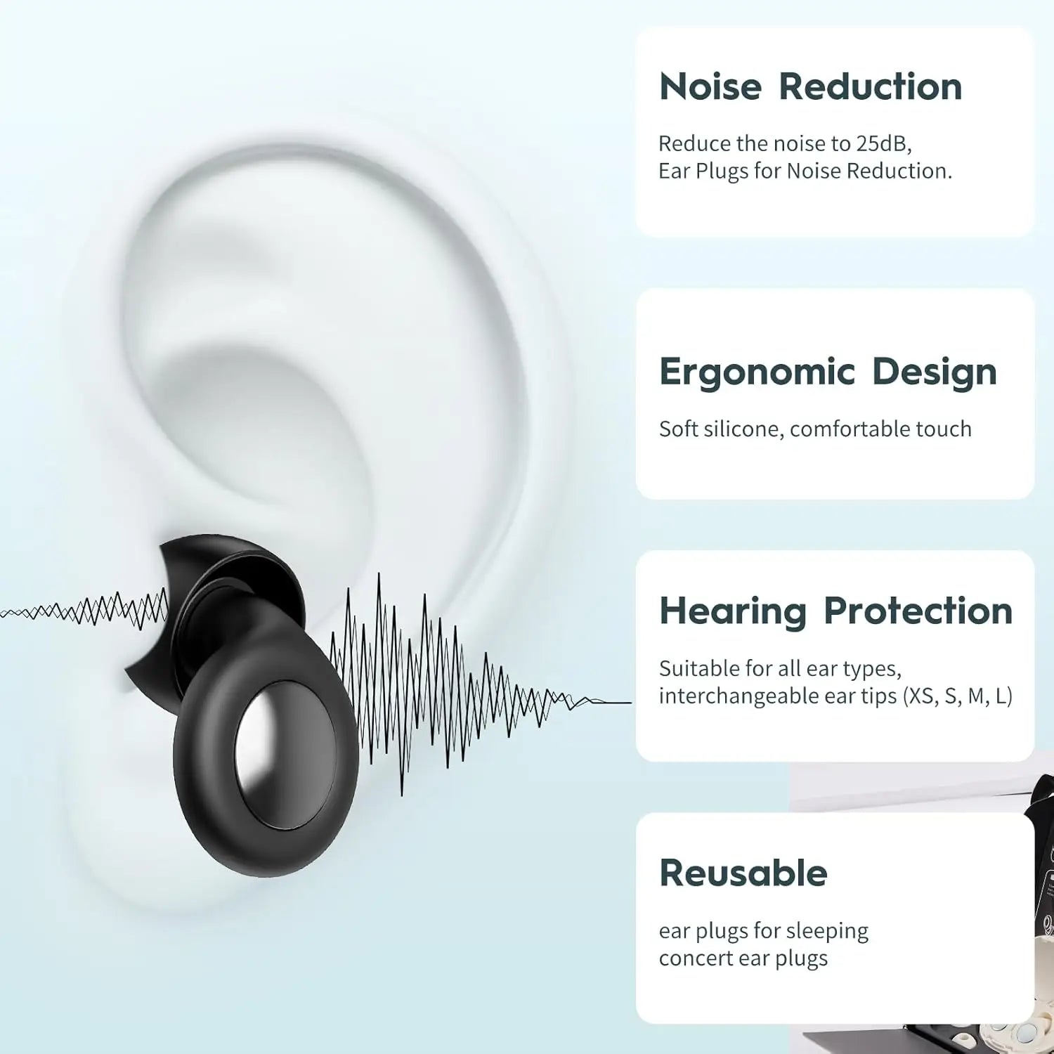 SilentCore™: Nano-Silicone Noise Reduction Plugs